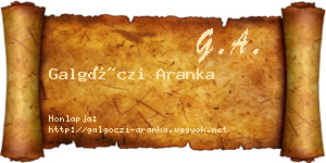 Galgóczi Aranka névjegykártya